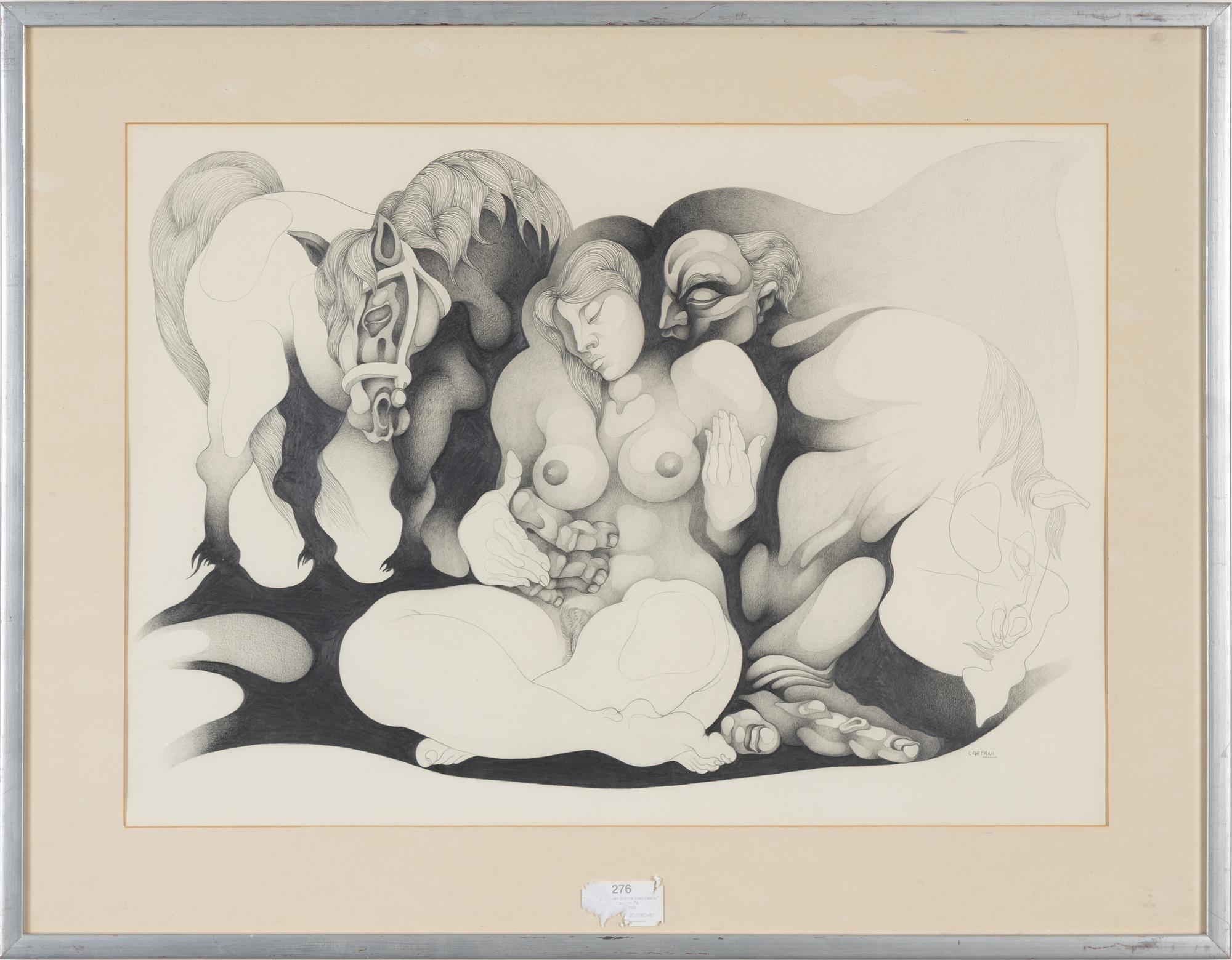 Ricardo Carpani, pencil, signed.