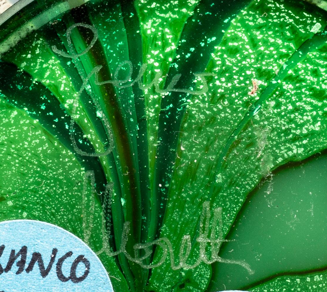 FRANCO MORETTI vaser 2 st signerade Murano Italien, glas 1900-talets mitt/andra hälft.