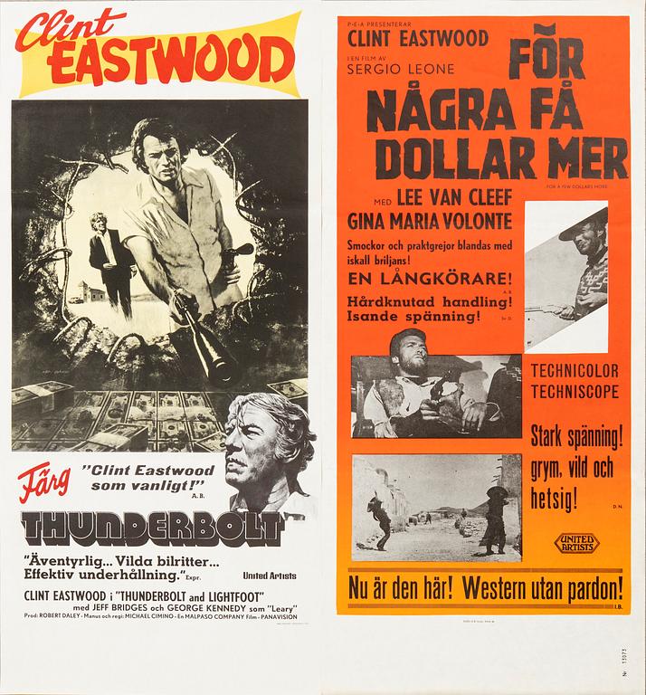 Movie posters 4 pcs Clint Eastwood.