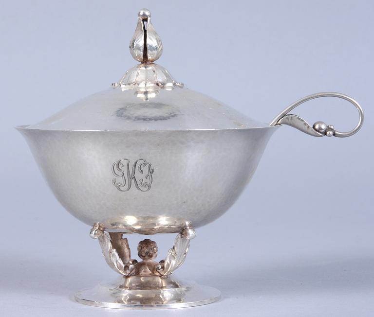 SOCKERSKÅL samt SKED, silver, K. Andersson, 1924 samt Georg Jensen, 1915-1930.