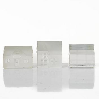 Jorma Vennola, Glasskulpturer, 11 delar, "Iittalabyn", 1990-tal.