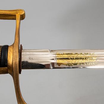 A Swedish sabre, 1899 infantry officer's pattern, with scabbard.