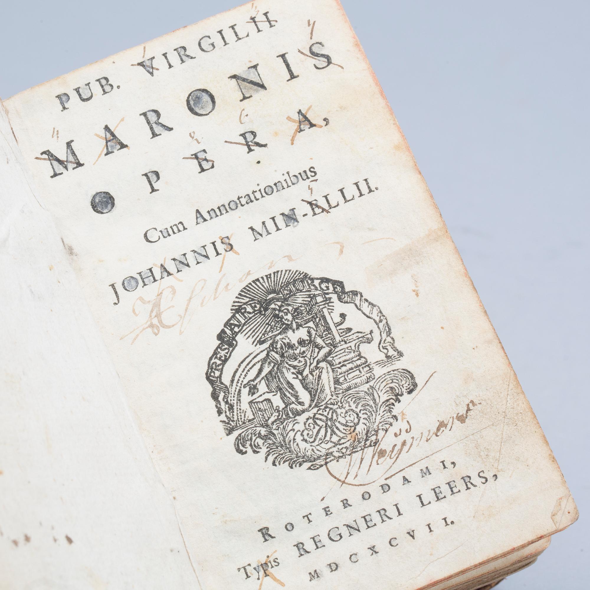 Pub. Virgilii Maronis opera cum adnotationibus by Johannis Minellii. Rotterdam 1697.