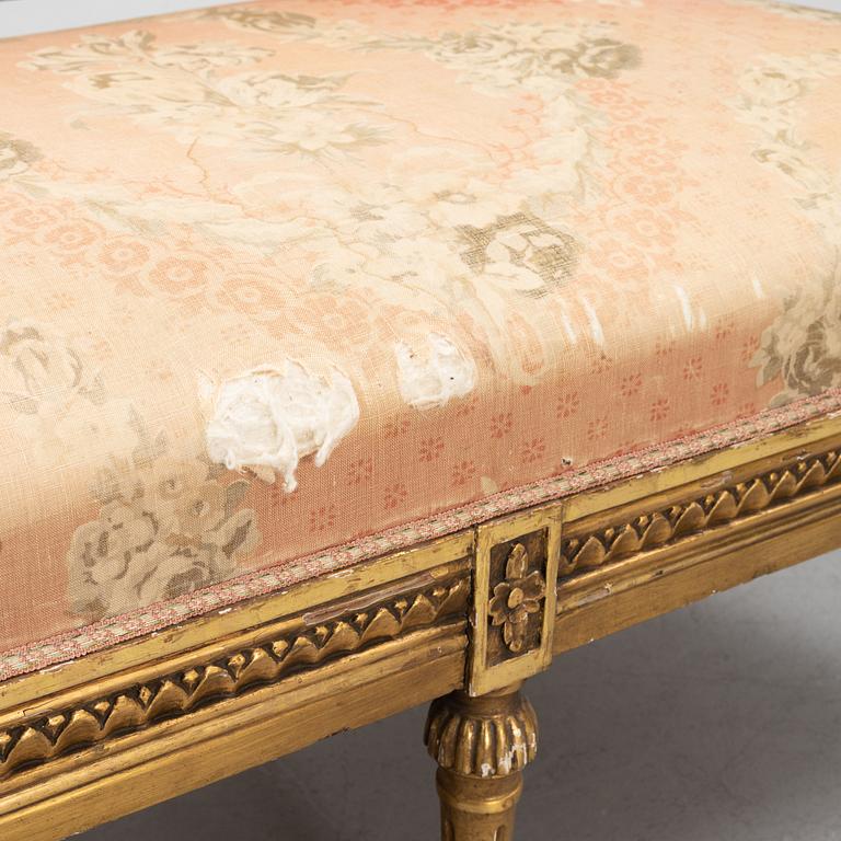 A Gustavian style sofa, late 19th Century.