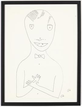 Roger Risberg, indian ink drawing, signed Executed in 2008.