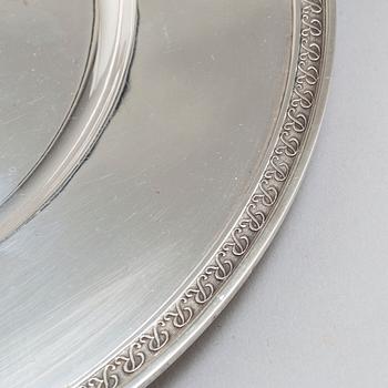 ATELIER BORGILA, ten sterling silver plates, Stockholm 1946.