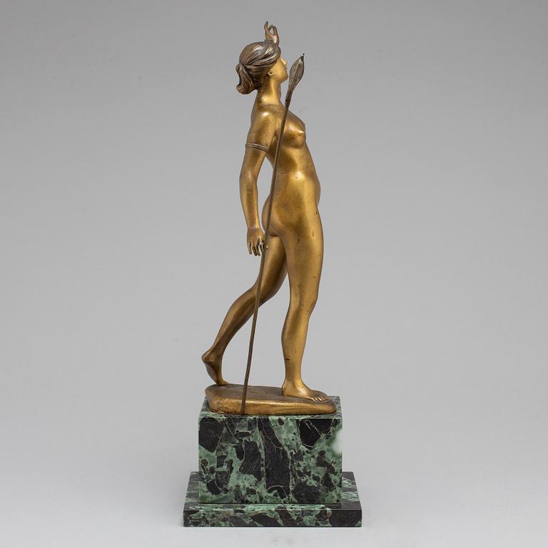 OTTO SCHEER, After. Sculpture, bronze, signed.