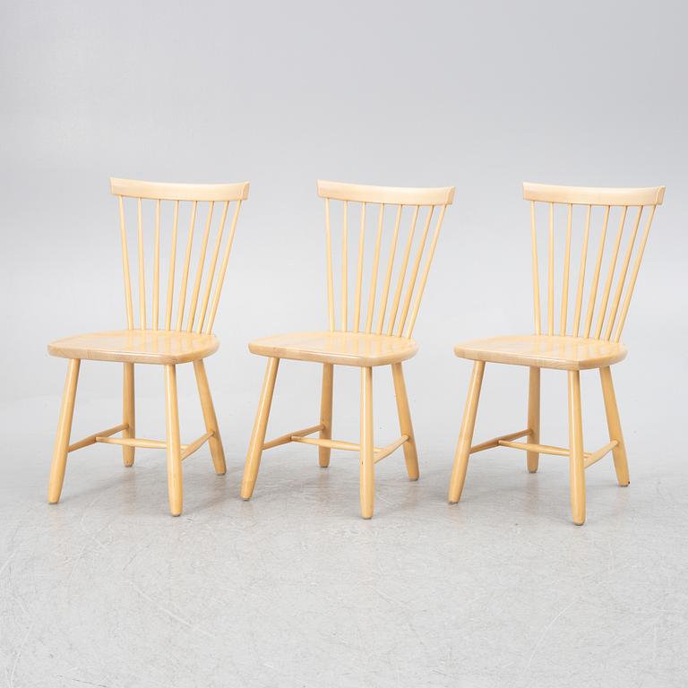 Carl Malmsten, a set of three chairs, "Lilla Åland", Stolab, 2002.