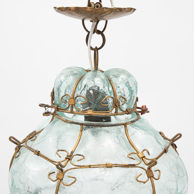 A pair of ceiling lamps, mid 20th Century.