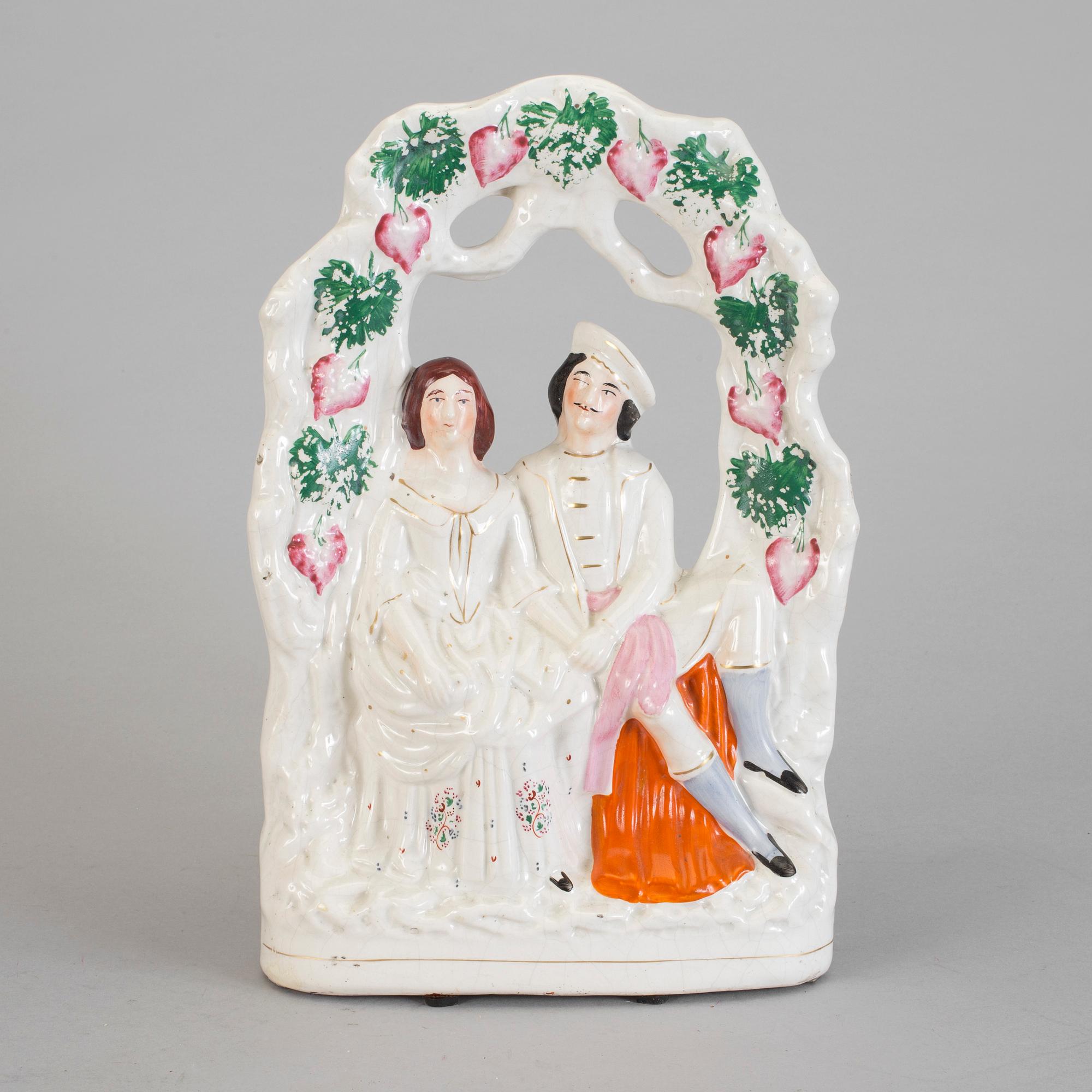 FIGURIN, flintgods, Staffordshire, England, 1900-tal.