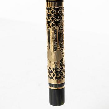 Montegrappa, reservoirpenna, "St Andrews", 18 k guld numrerad 1/7.