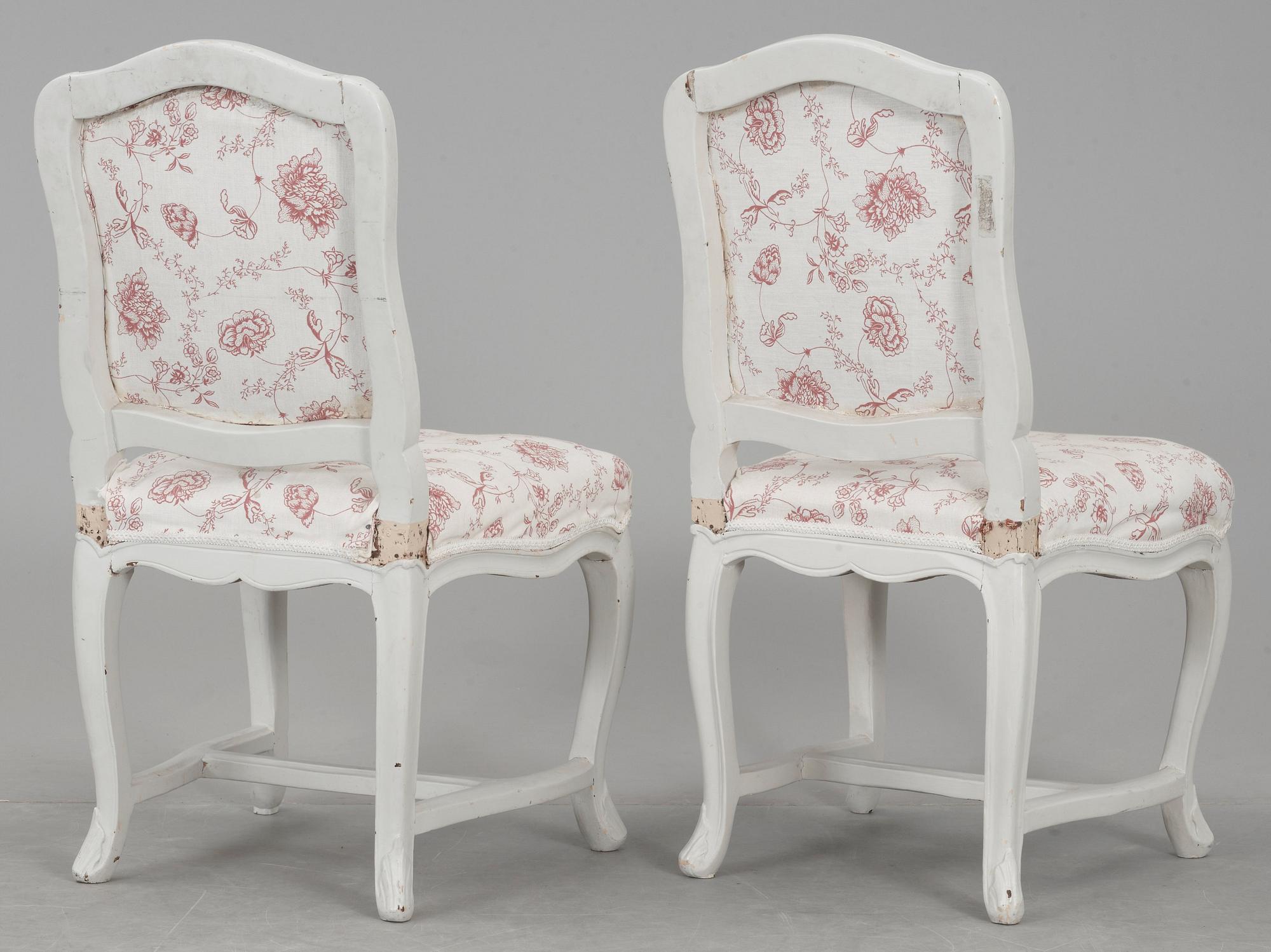 STOLAR, ett par, av Francois Reuze (1716-1799), mästare i Paris 1743. Louis XV.