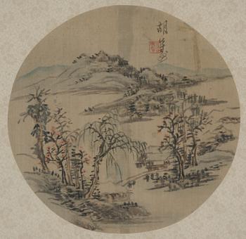 Unidentified artist, Two landscape paintings, China, 20th century.