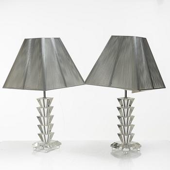 A pair of table lamps, second half of the 20th century.