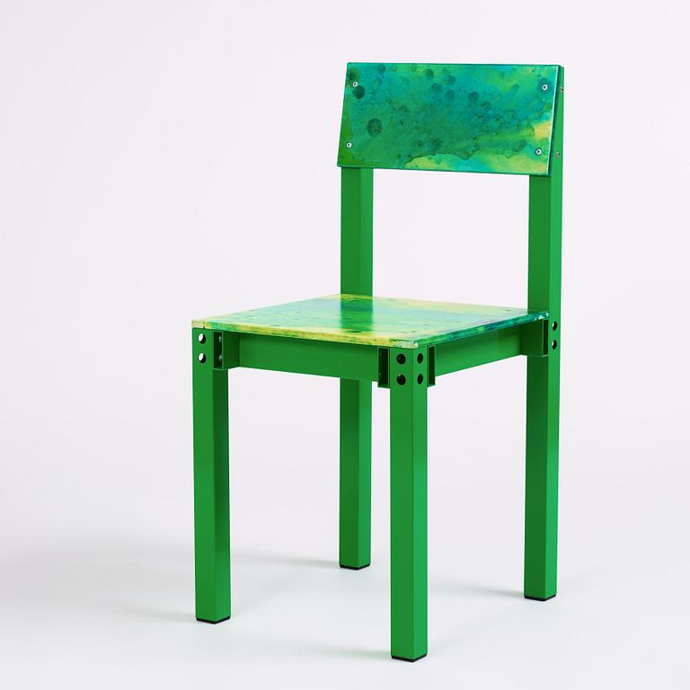 Fredrik Paulsen, stol, unik, "Chair One Open Air, Dirty Boots", JOY, 2024.