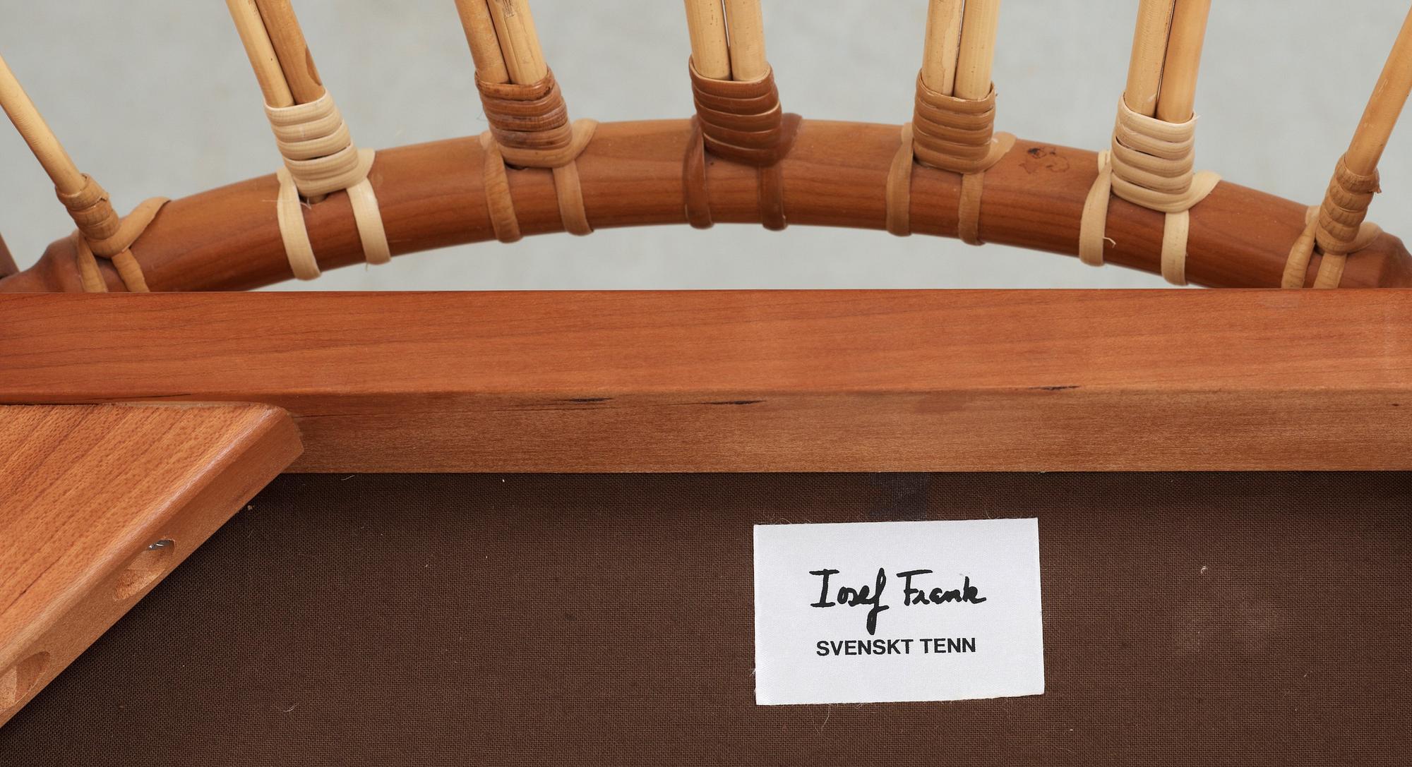 JOSEF FRANK, stolar, 4 st, Firma Svenskt Tenn, modell 1165.