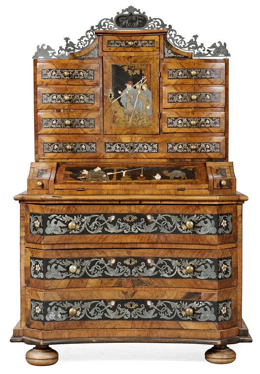 An 18th century German cupboard (extensive alterations, additions).
