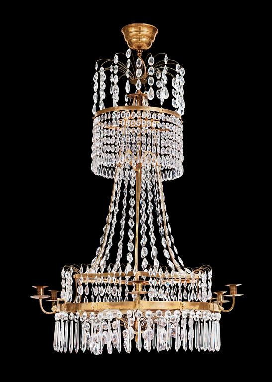 LJUSKRONA, för 7/13 ljus. Sengustaviansk, omkring 1800.