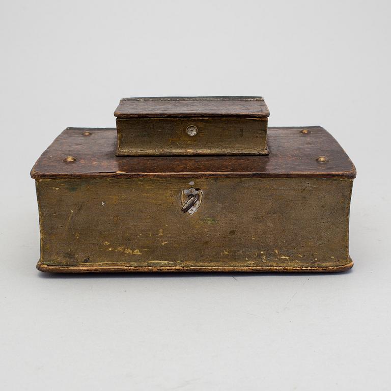 A box in the shape of two books 18th century.