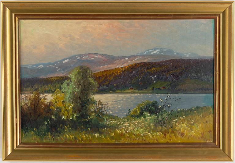 Carl Brandt, oil on canvas, signed and dated 1917.