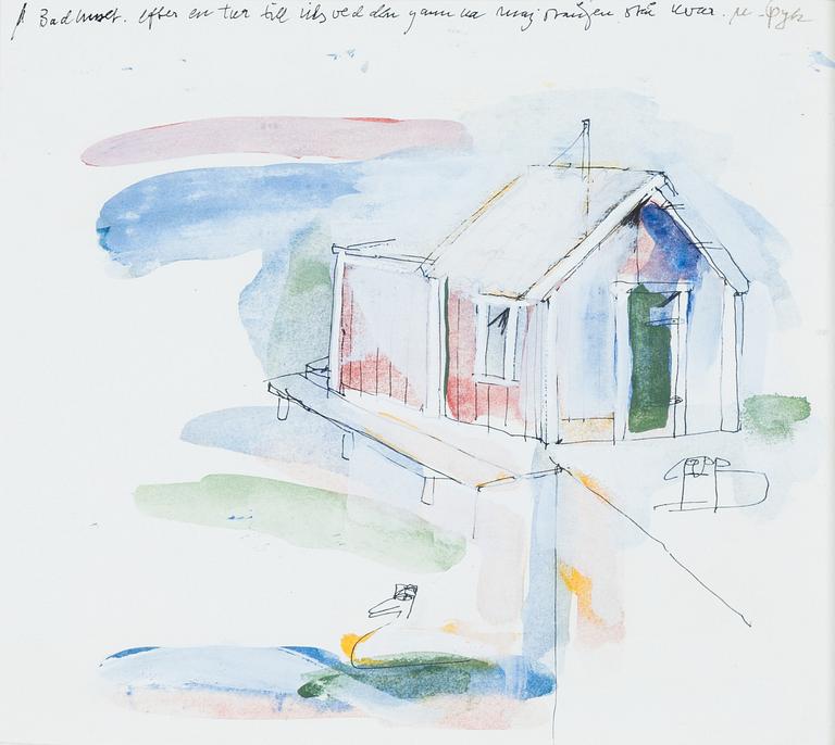 Madeleine Pyk, blandteknik, signerad.