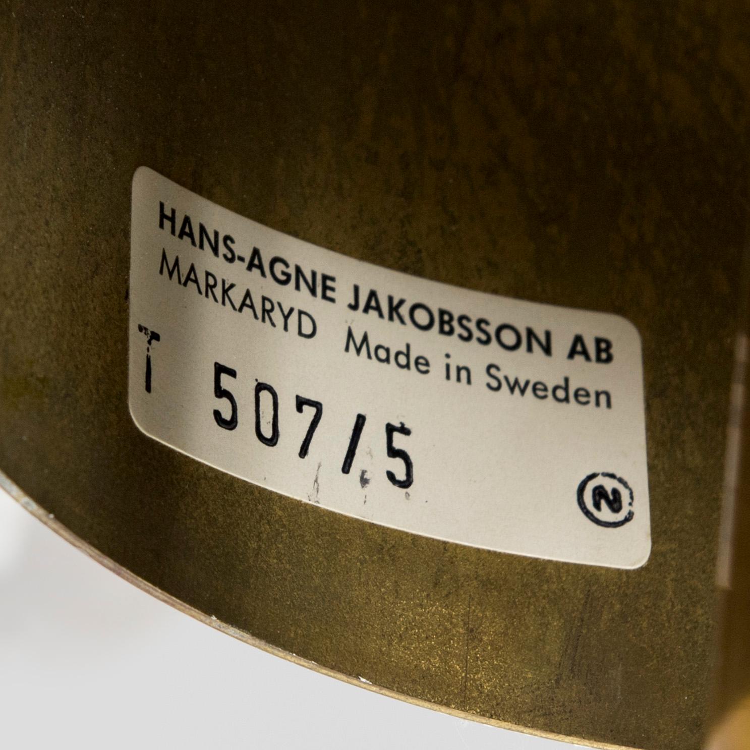 Hans-Agne Jakobsson,  A model T507 ceiling lamp, Markaryd, Sweden. Second half of the 20th century.