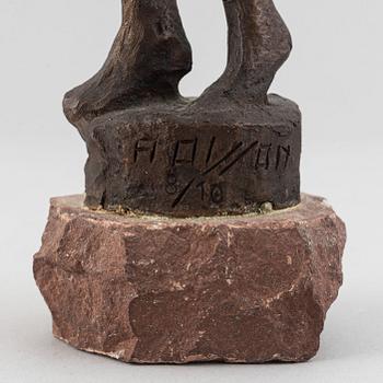 Axel Olsson, a bronze sculpture, signed and numbered 8/10.