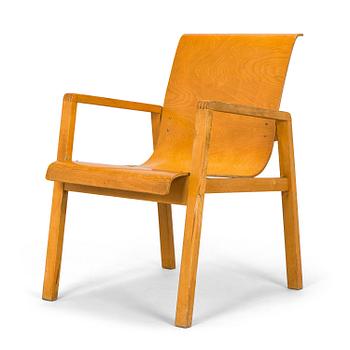 Alvar Aalto, karmstol, modell 51, för OY Huonekalu- ja Rakennustyötehdas A.B. Finland 1930-tal.