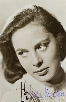 AUTOGRAFER, 3 st, Ingrid Bergman, Zarah Leander och Viveca Lindfors.