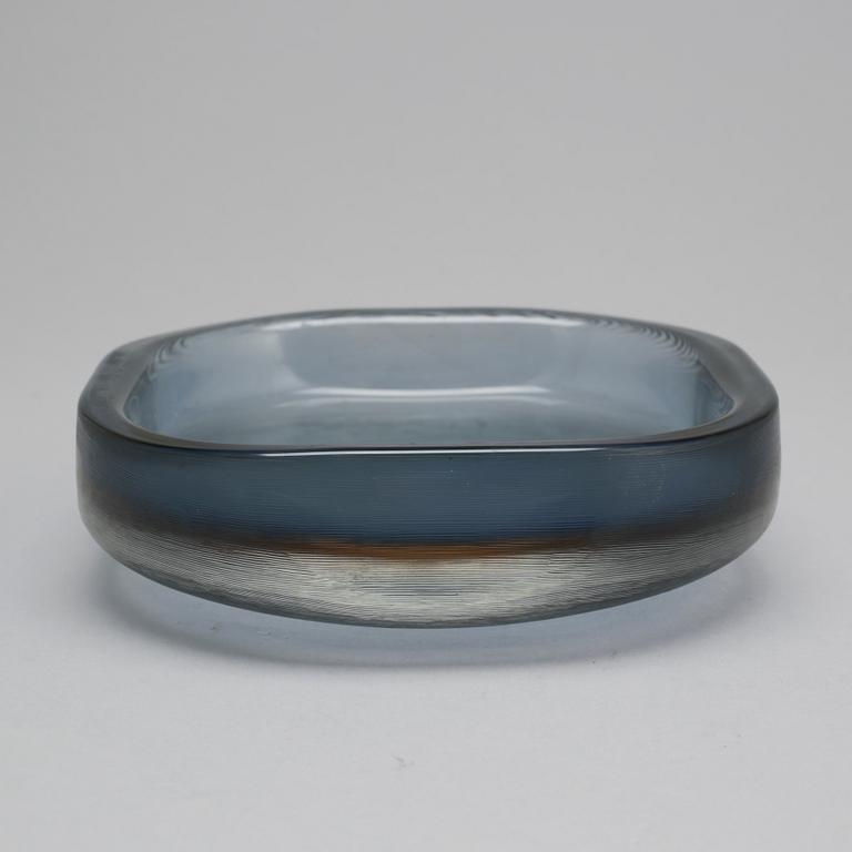 Paolo Venini, a set of three "Incisi" glass objects by Venini, Murano Italy 1950's.