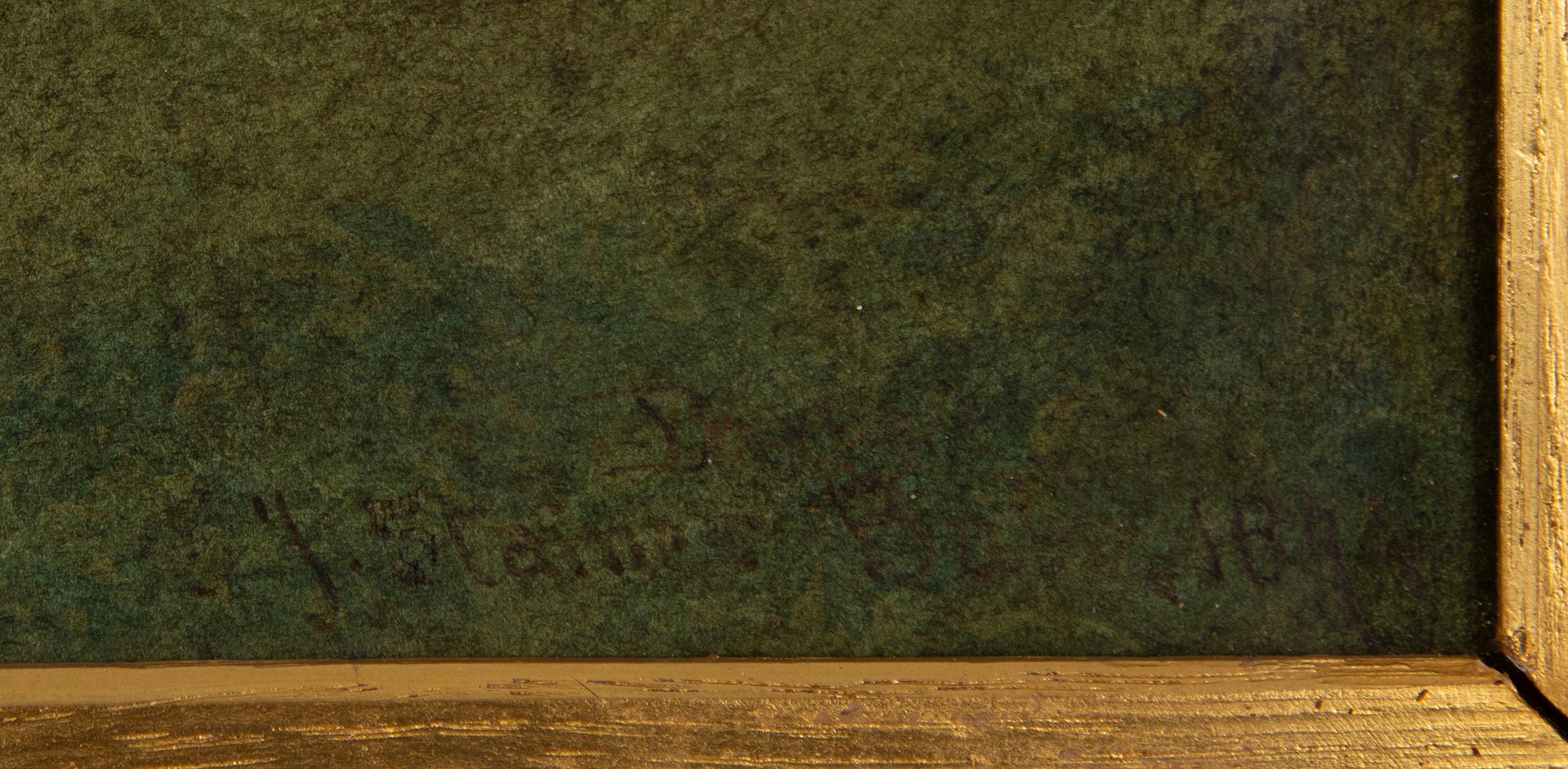 Unknown artist, 19th century, Borg by the water.