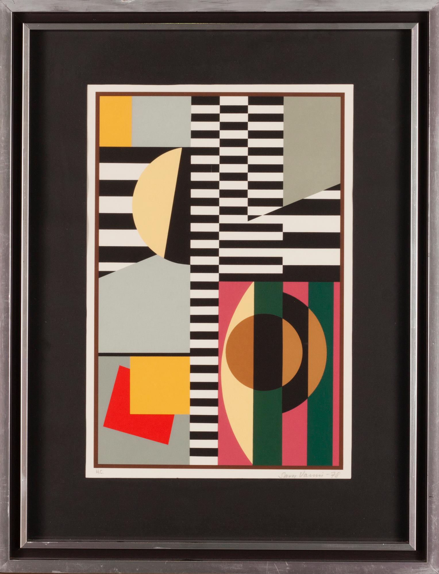 SAM VANNI, serigraphy, signed and dated-78. Numbered H.C. - Bukowskis