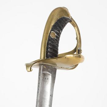 SABLAR, 3 stycken, Sverige, för kavallerimanskap, 1800-tal.