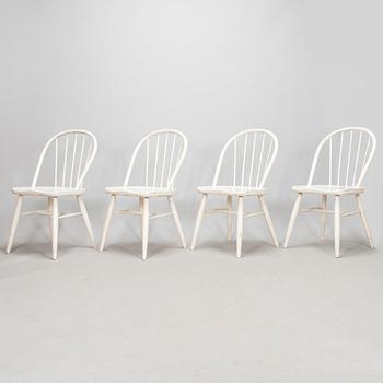 Carl Gustaf Hiort af Ornäs, four mid-20th century chairs for Huonekalutehdas Oy, Ekwall Ab, Pori, Finland.