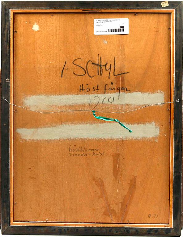 JULES SCHYL, olja på pannå, sign, a tergo dat 1970.