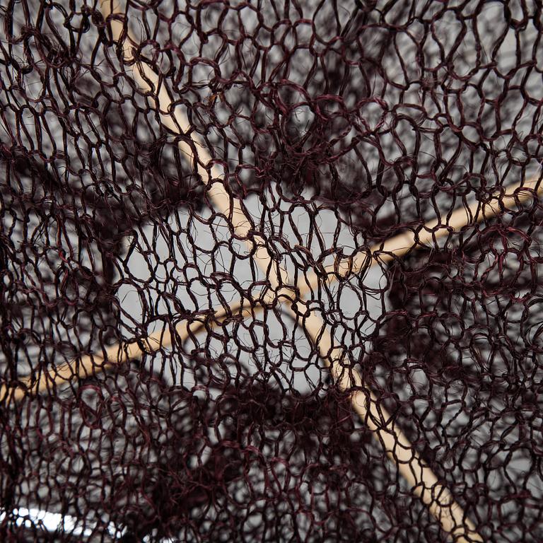 A 'Z1 Black' bamboo and sisal net ceiling light, Ay Illuminate.