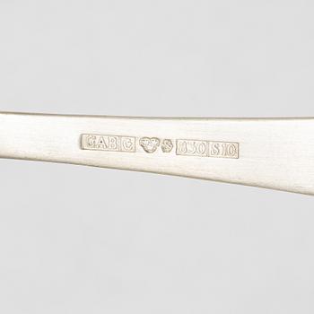 Jacob Ängman, A Swedish silver cutlery set, 'Rosenholm', GAB, Stockholm and Eskilstuna, some 1992 (30 pieces).