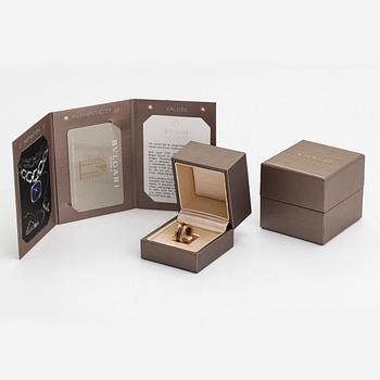 Bulgari, a "B.zero1" ring, 18K rose gold and bronze ceramic.
