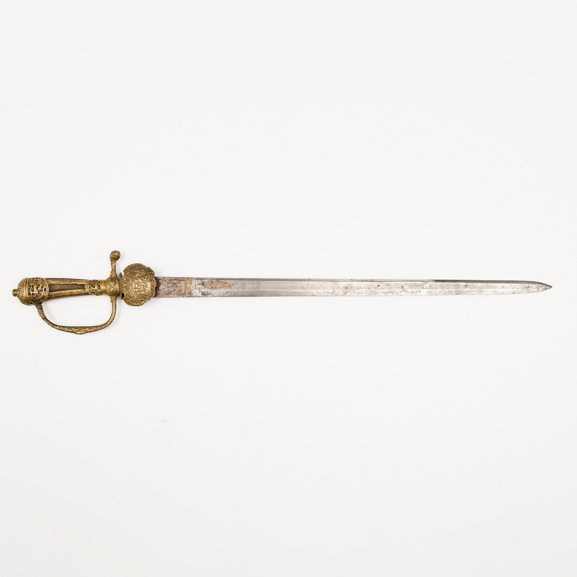 A German hunting sword Hirschfanger, first half of the 18th century.