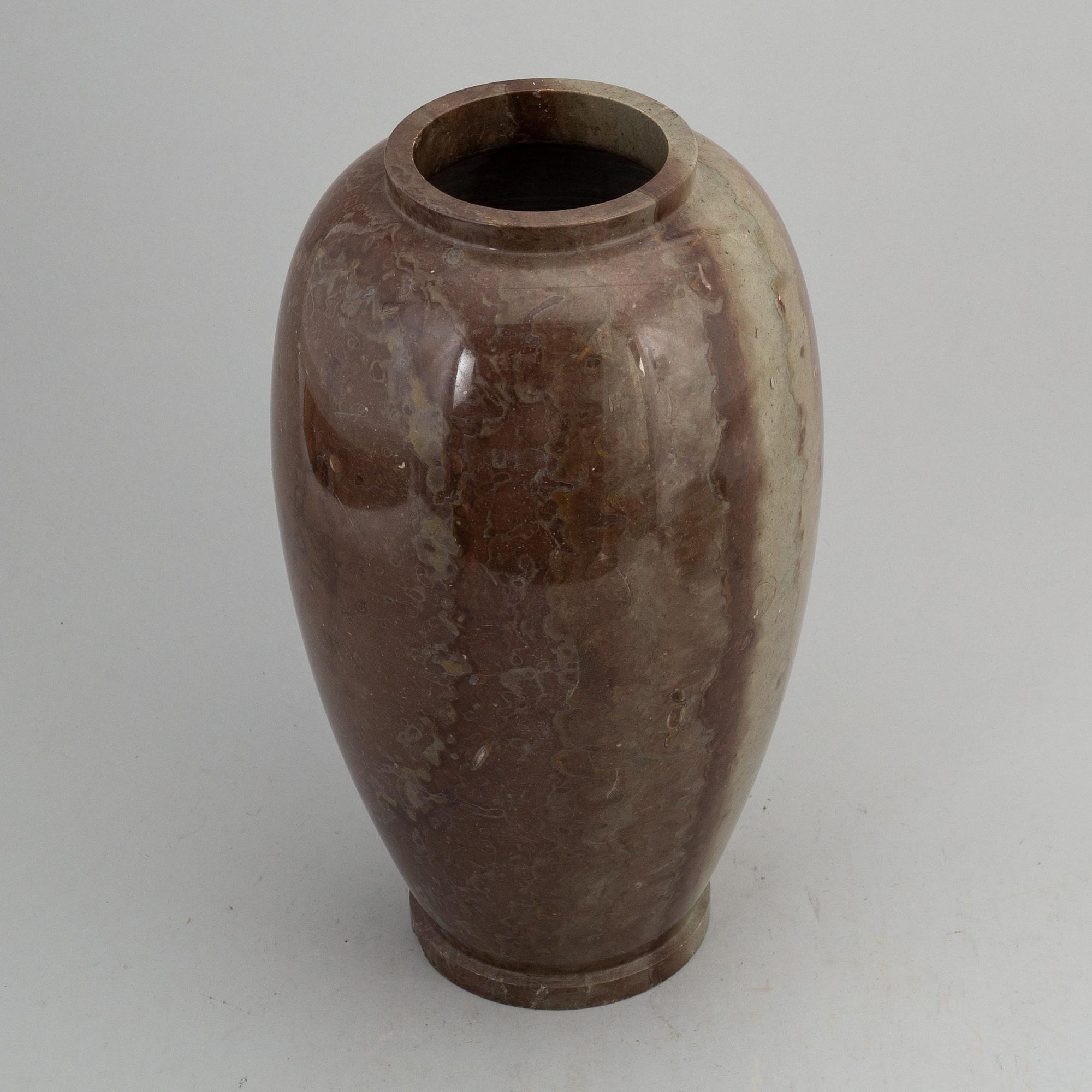 A stone vase.