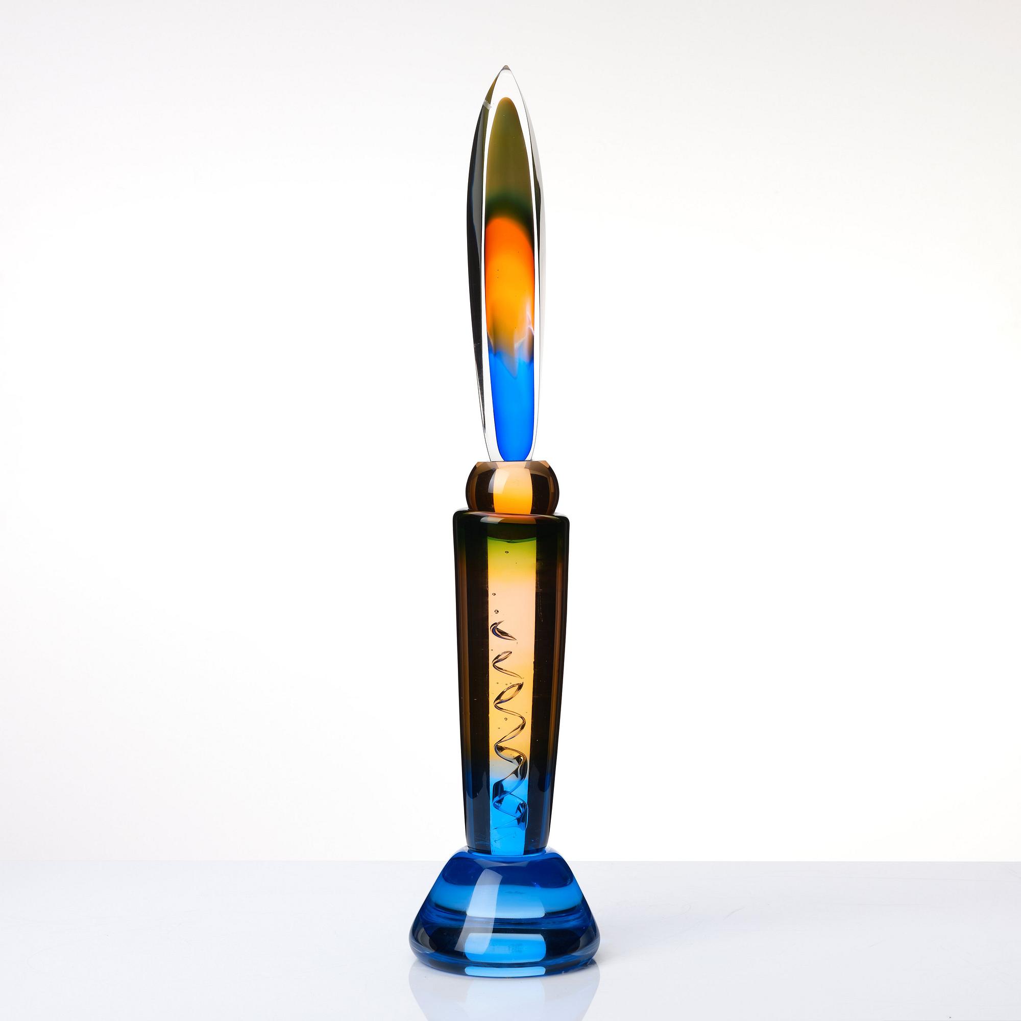 Eva Englund, a unique glass sculpture 'Moder Svea', Muraya, Sweden 1991.