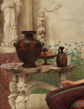 John William Godward, "Winding Wool".