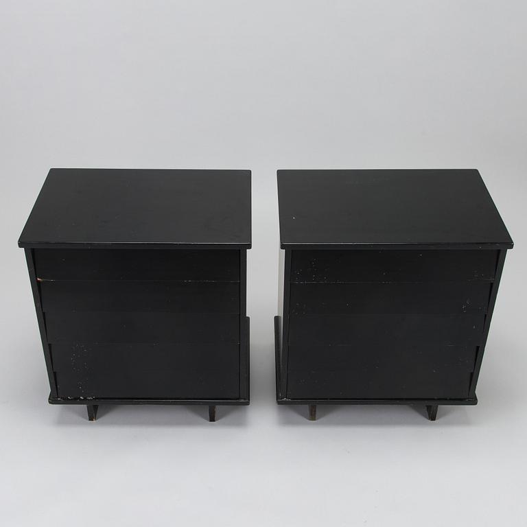 Ilmari Tapiovaara, a pair of 1960s drawers/bedside tables, model 1503, for Asko, Finland.