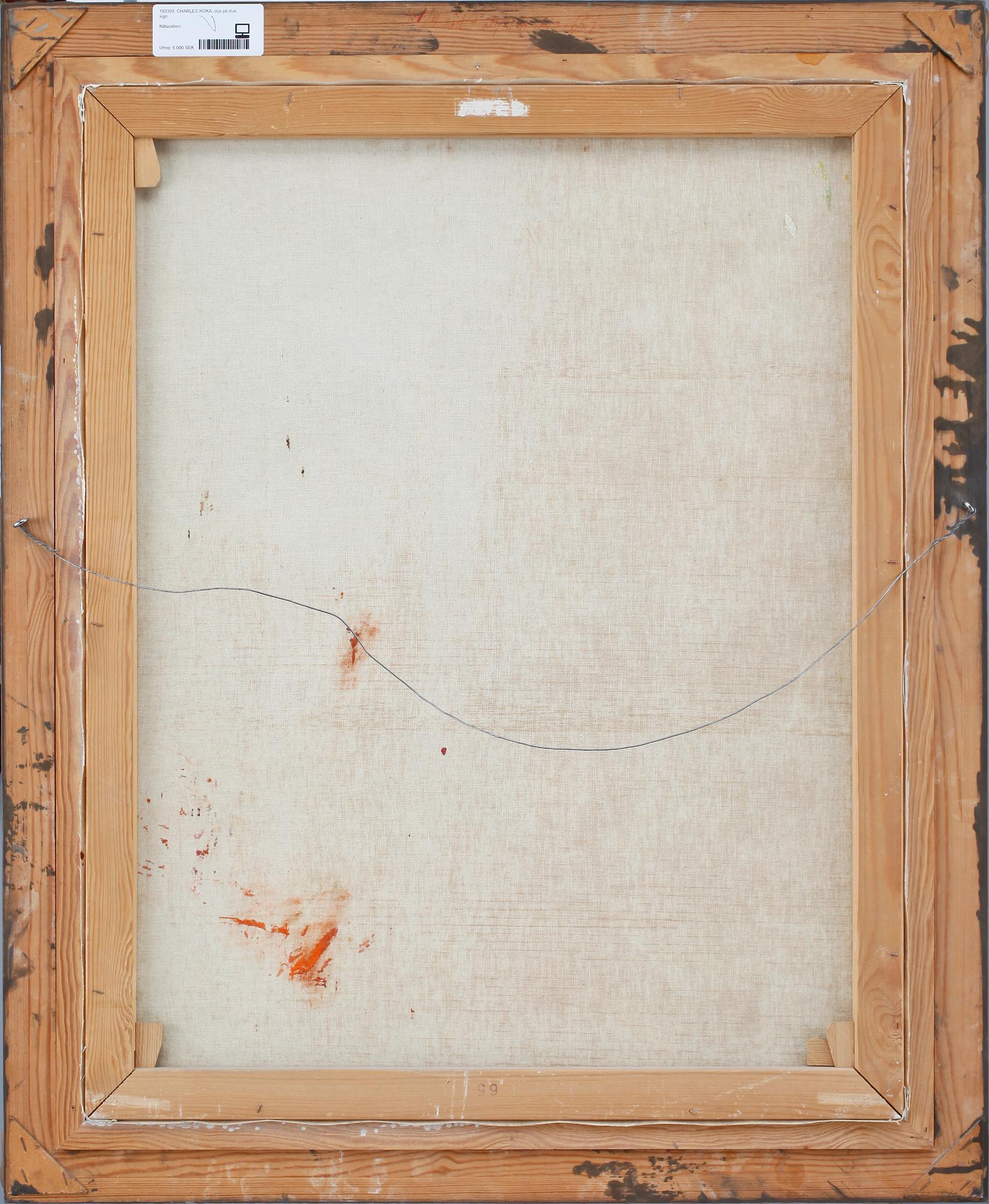 CHARLES ROKA, olja på duk, sign.