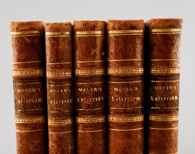 Five volumes of Meyer's Universum, 1835-38.