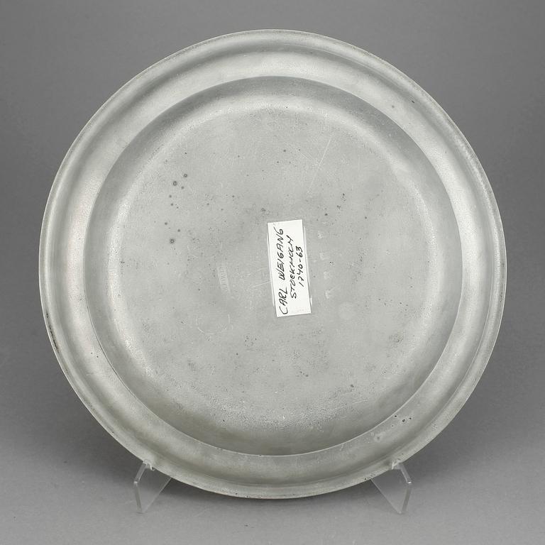 FAT, tenn, Carl Weigang, Stockholm, verksam 1740-63.