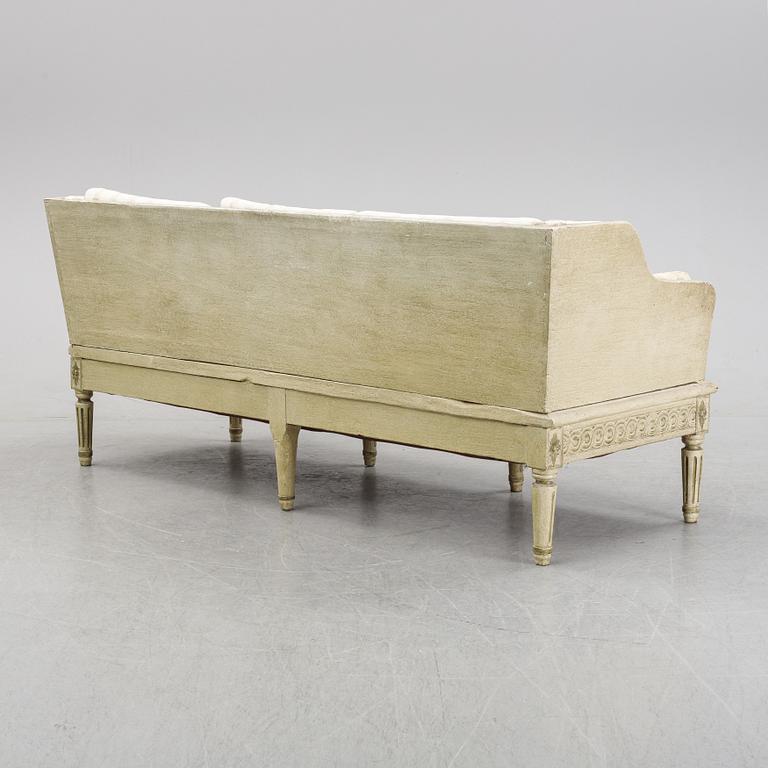 A Gustavian style sofa, end of 19th Century.