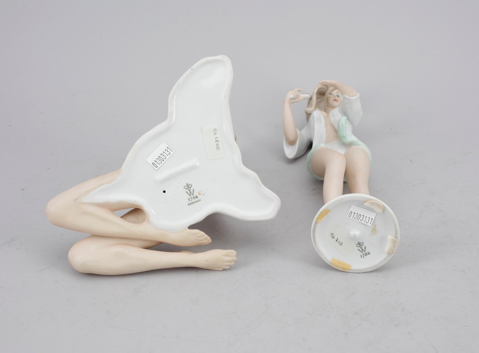 FIGURINER, 2 st, porslin, Wallendorf, Tyskland.