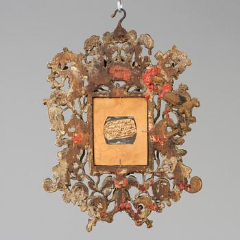 MINIATURE WITH PERIOD FRAME, Baroque, 17/18th Century.