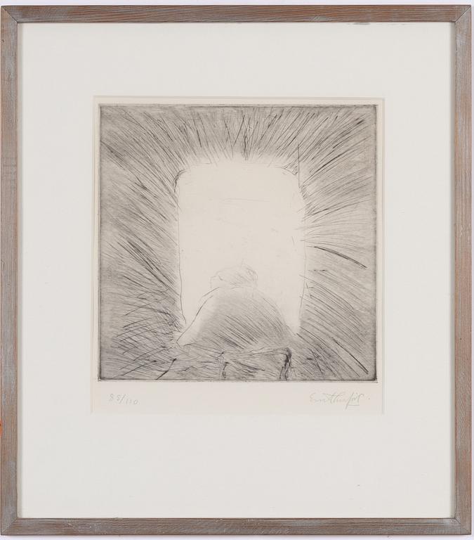 Evert Lundquist, "Vid fönstret (Genom porten)".